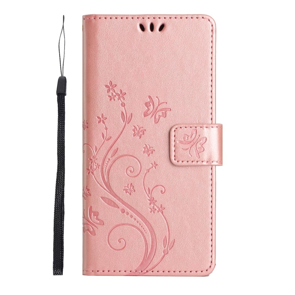 Flowers knížkové pouzdro na Xiaomi 15 - růžovozlaté