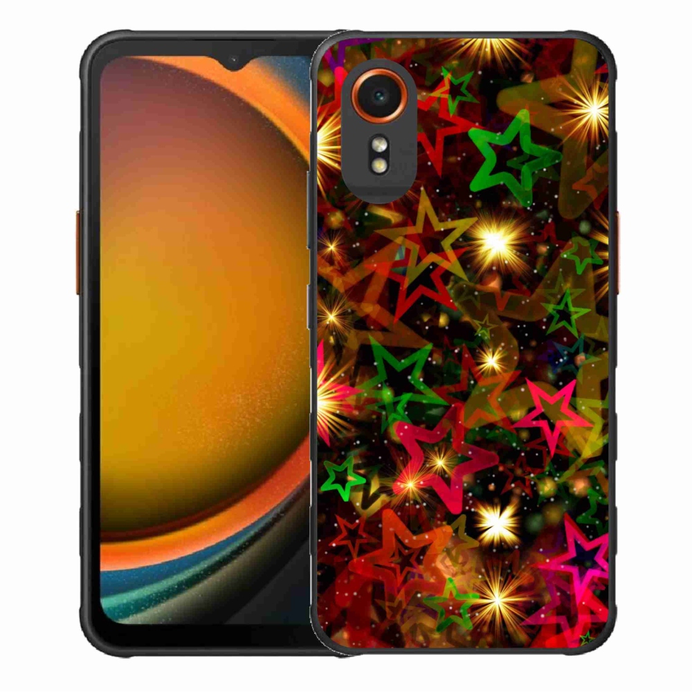 Gelový kryt mmCase na Samsung Galaxy Xcover 7 - barevné hvězdičky