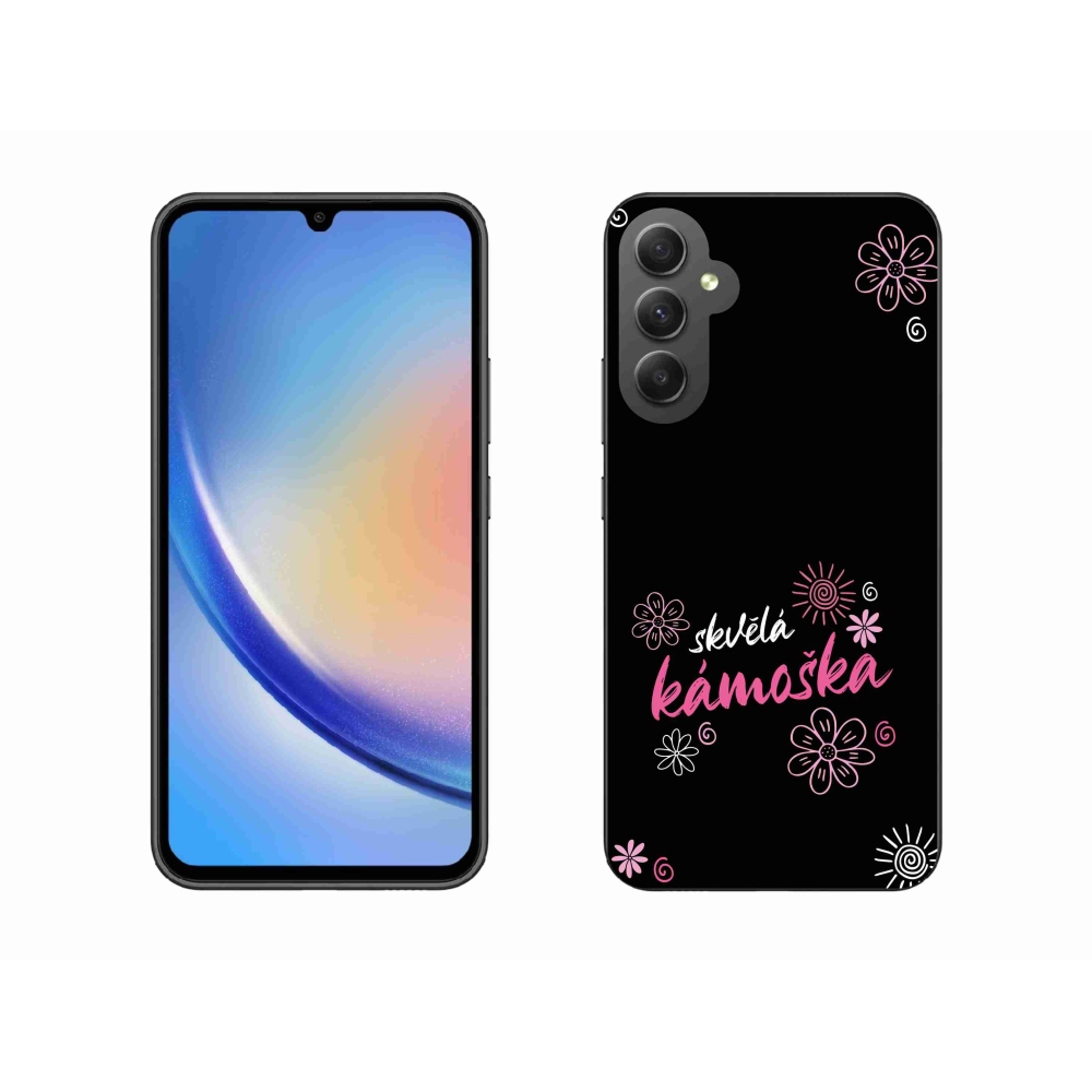 Gelový kryt mmCase na Samsung Galaxy A34 5G - skvělá kámoška černé pozadí