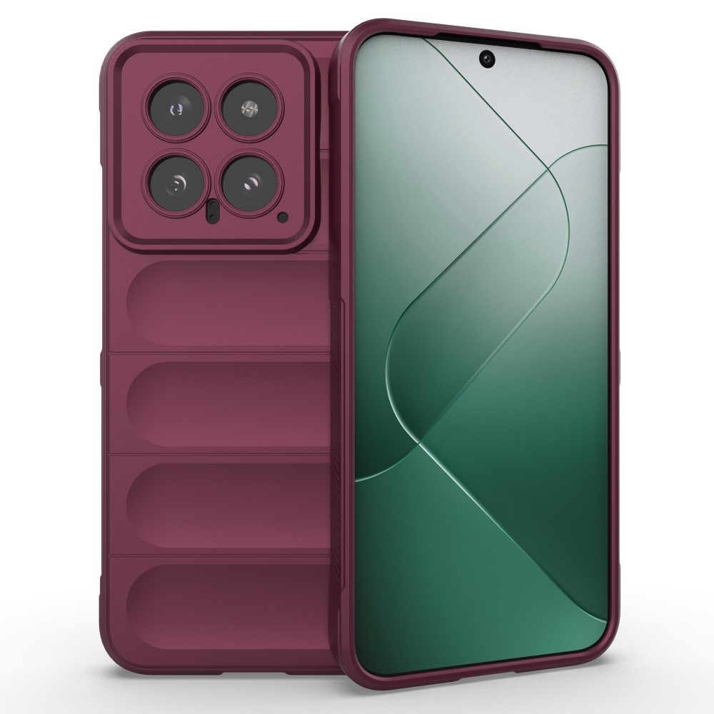 Rugg odolný gelový obal na Xiaomi 14 - vínový