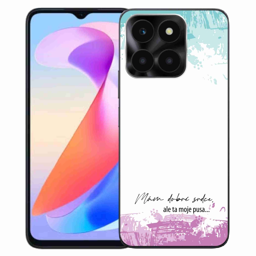 Gelový kryt mmCase na Honor X6a - vtipný text 3 bílé pozadí