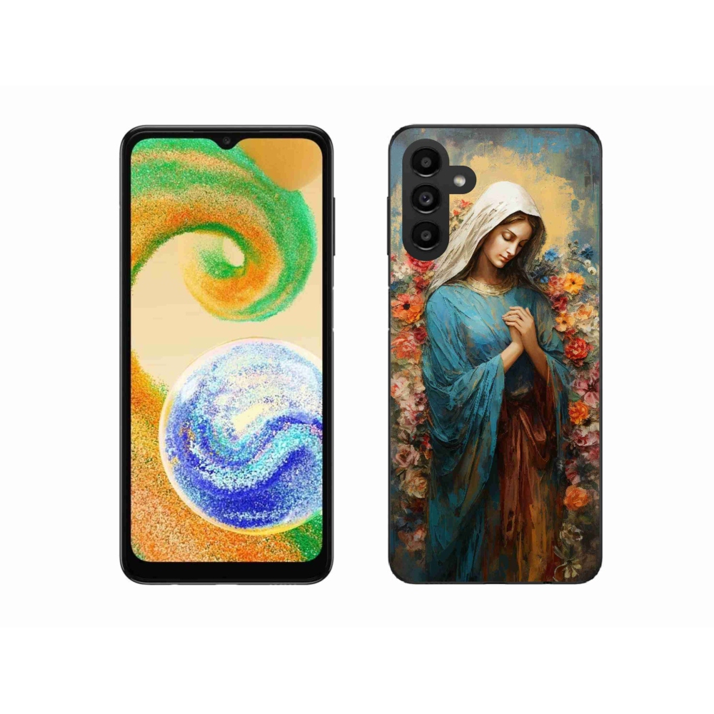 Gelový kryt mmCase na Samsung Galaxy A04s (164.7x76.7x9.1mm) - svatá žena