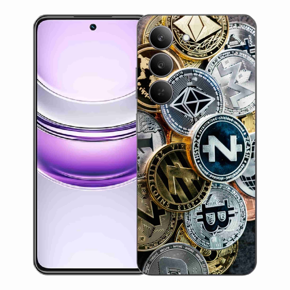 Gelový kryt mmCase na Realme 14x 5G - kryptoměny