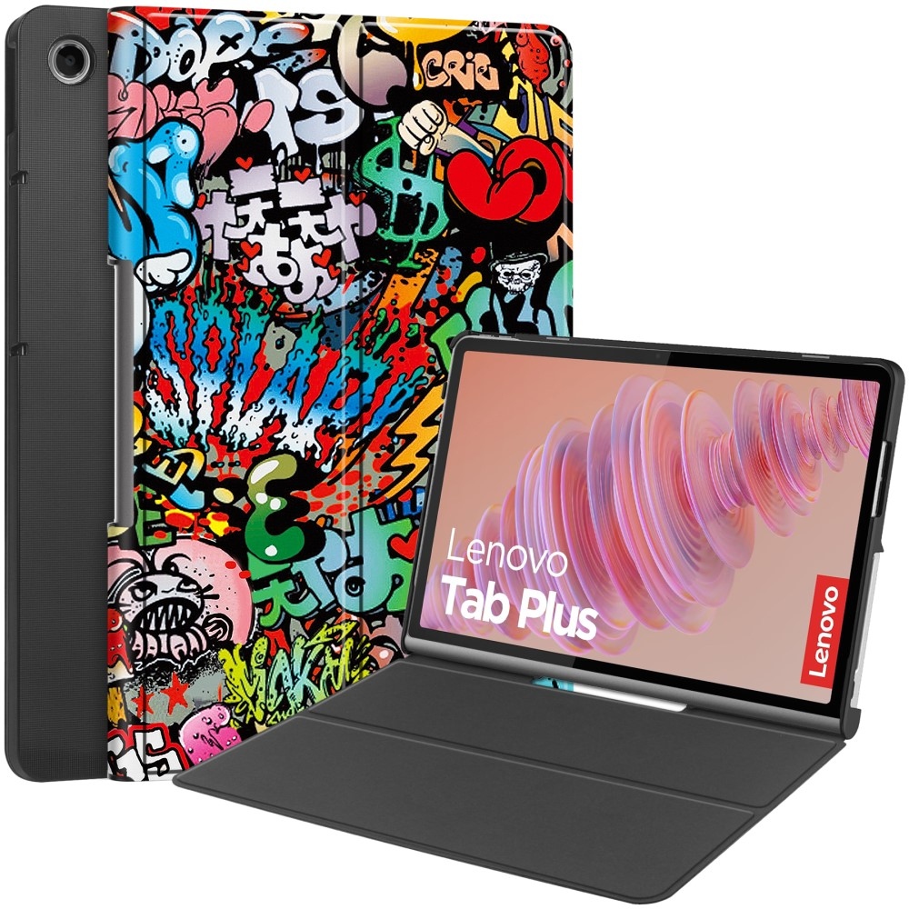 Patte zavírací pouzdro na Lenovo Tab Plus 11.5 - graffiti