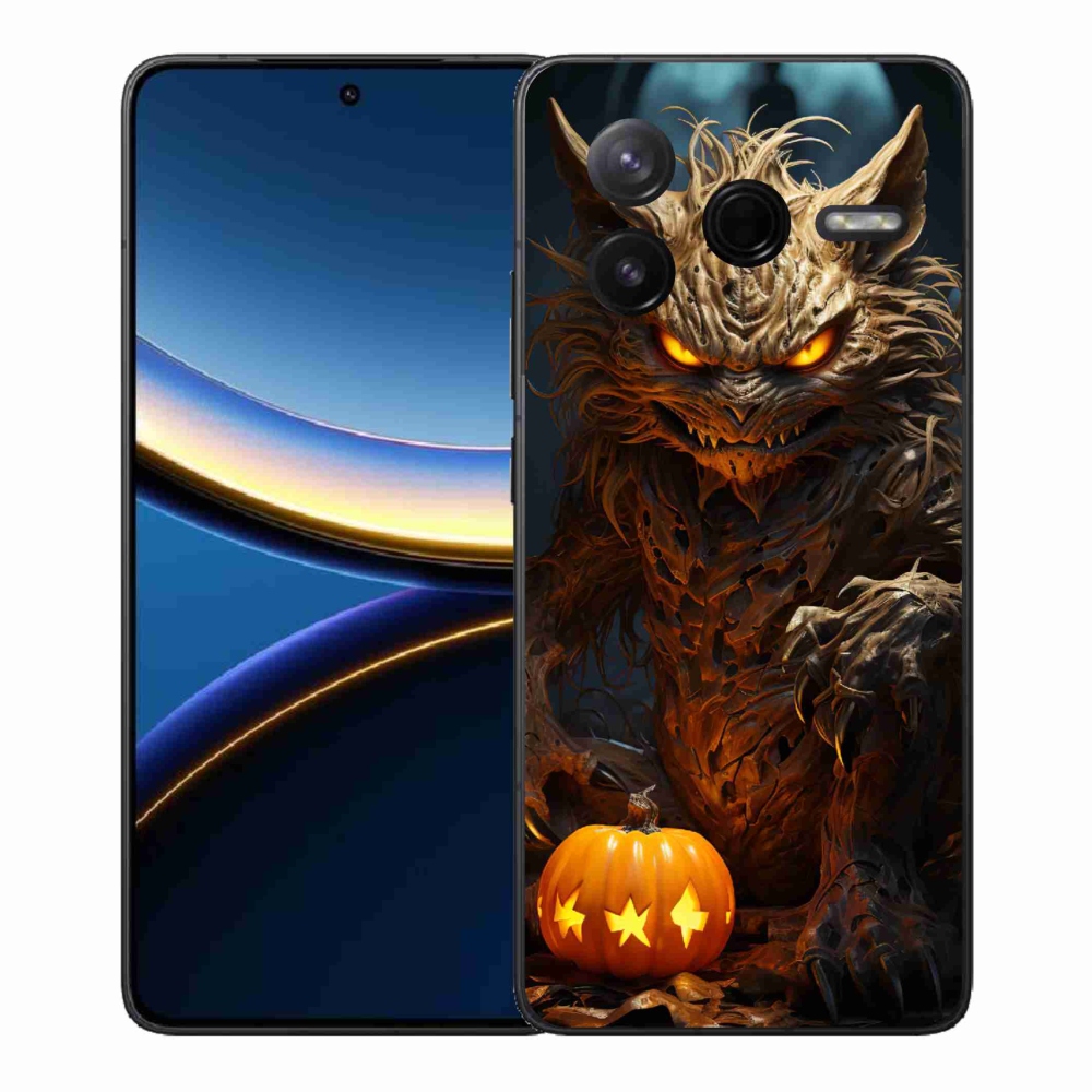 Gelový kryt mmCase na Xiaomi Poco F7 Pro - halloweenská příšera