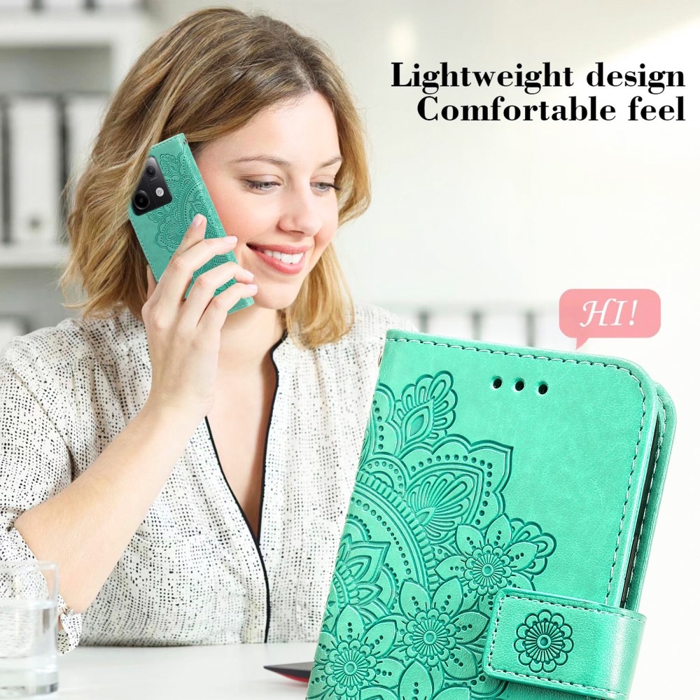Mandala knížkové pouzdro na Xiaomi Redmi Note 13 Pro 5G/Poco X6 5G - modrozelené