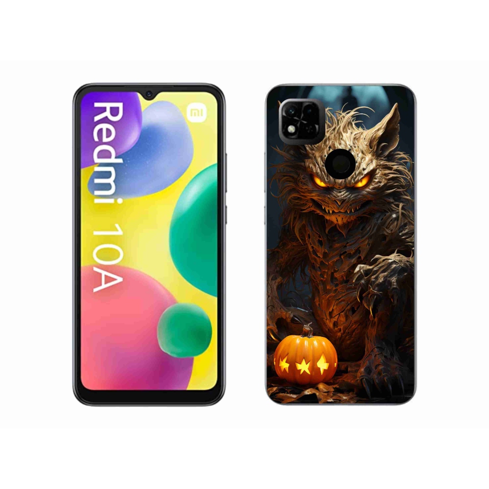 Gelový kryt mmCase na Xiaomi Redmi 10A - halloweenská příšera