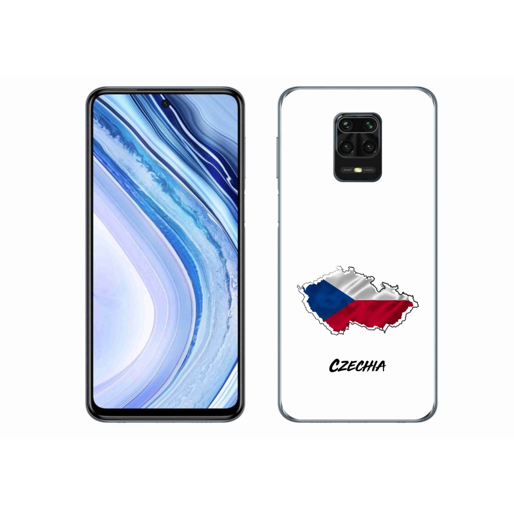 Gelový kryt mmCase na Xiaomi Redmi Note 9 Pro - Czechia bílé pozadí