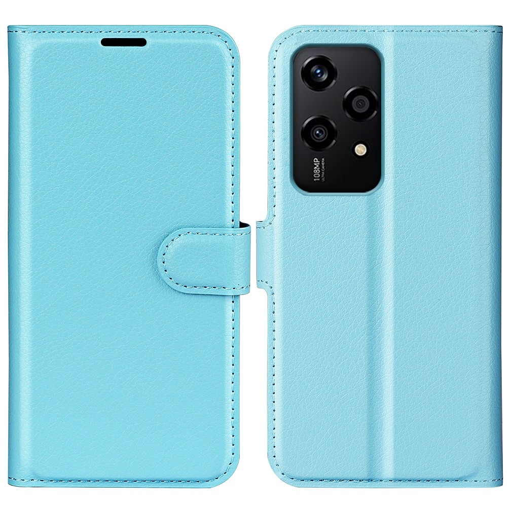 Litchi knížkové pouzdro na Honor 200 Lite 5G - modré