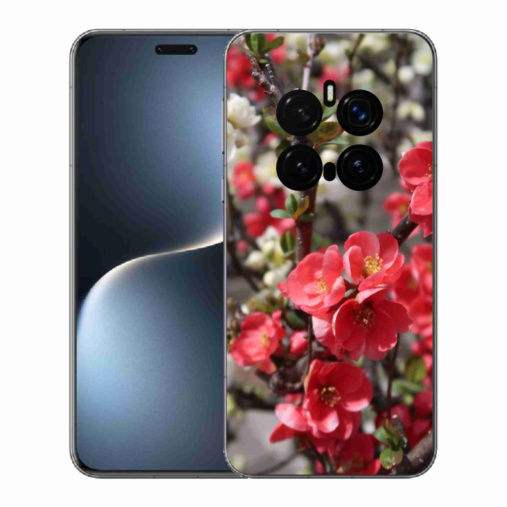 Gelový kryt mmCase na Honor Magic 7 Pro 5G - červené květy