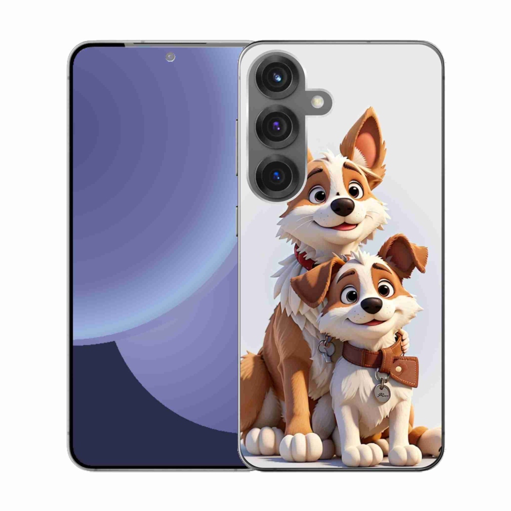 Gelový kryt mmCase na Samsung Galaxy S25 - kreslení psi