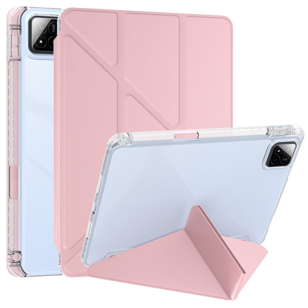 Origami chytré polohovací pouzdro na tablet Xiaomi Pad 7/7 Pro - růžové