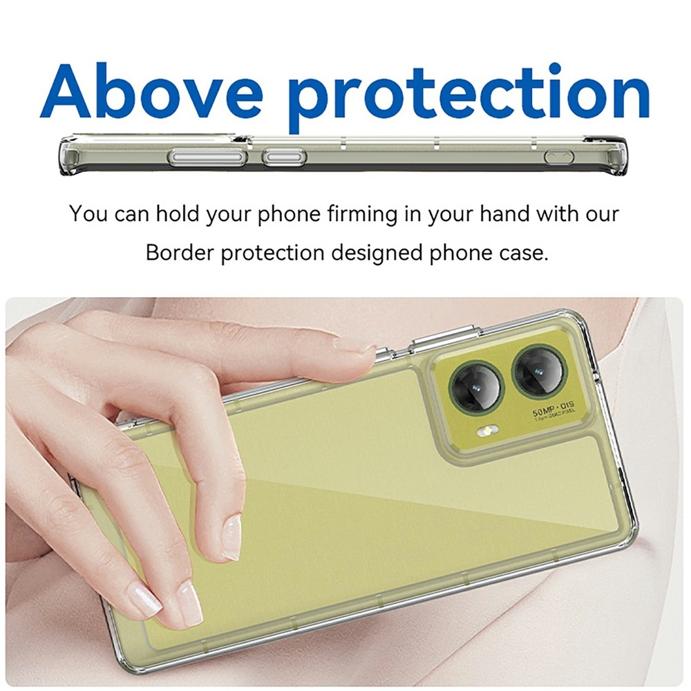 Gelový obal s pevnými zády na Motorola Moto G85 5G - průhledný
