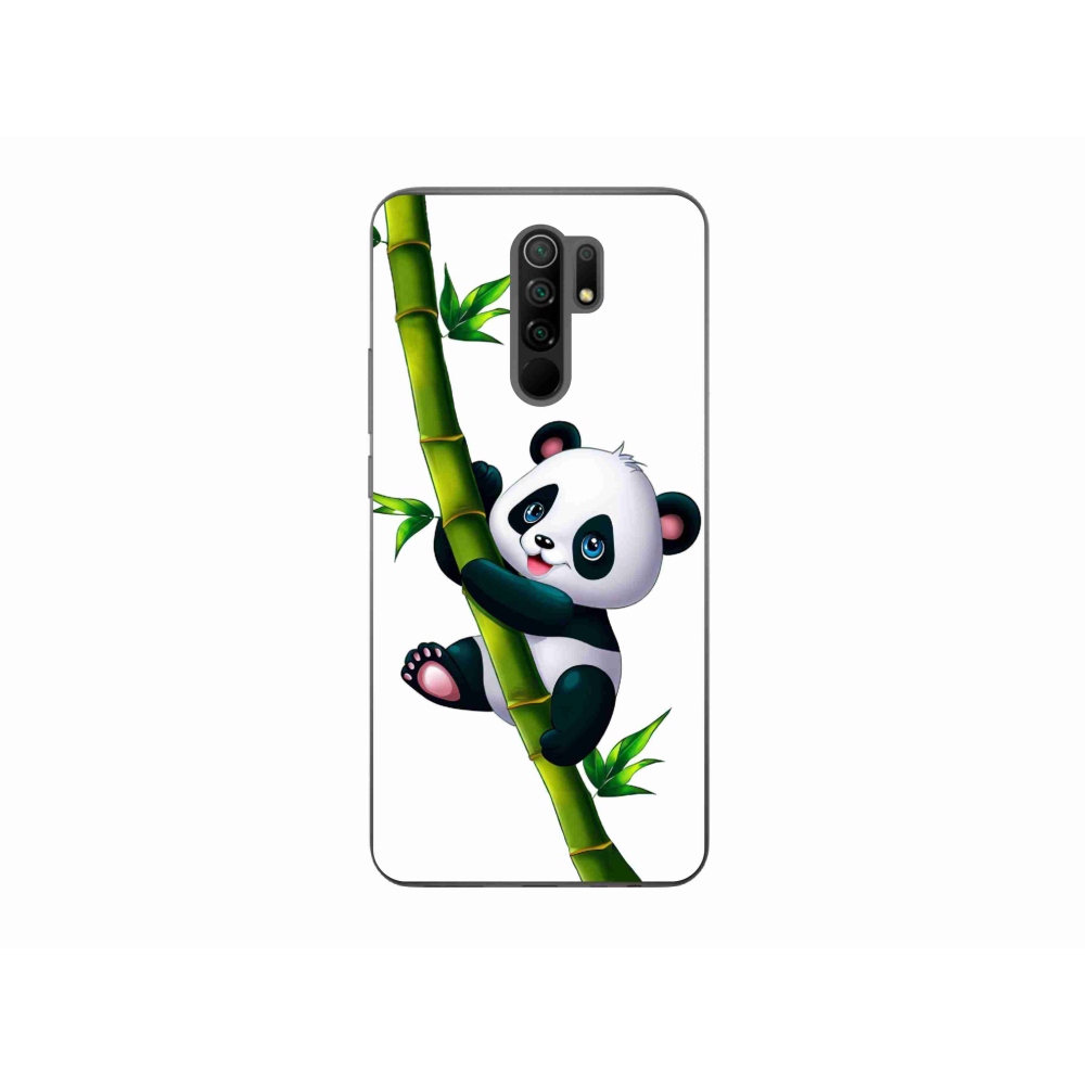 Gelový kryt mmCase na Xiaomi Redmi 9 - panda na bambusu