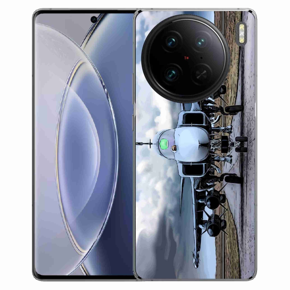 Gelový kryt mmCase na Vivo X90 Pro - vojenské letadlo
