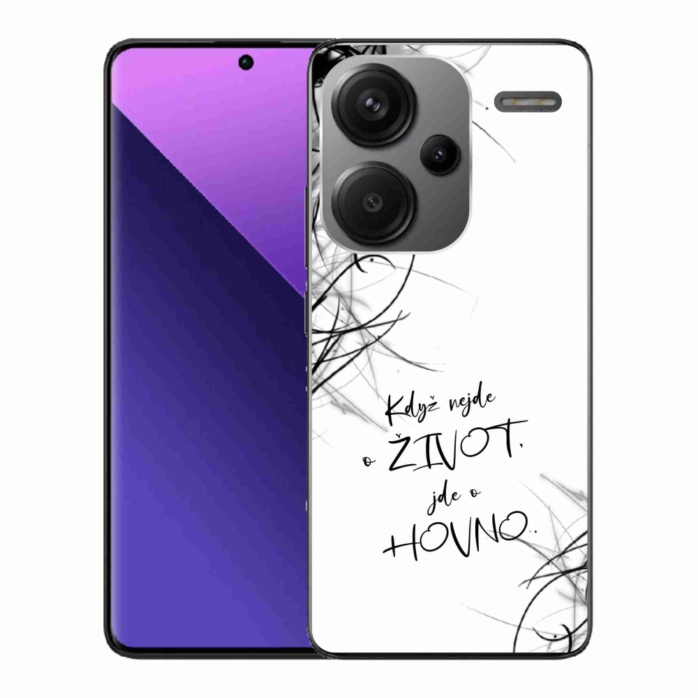 Gelový kryt mmCase na Xiaomi Redmi Note 13 Pro+ 5G - vtipný text 16 bílé pozadí