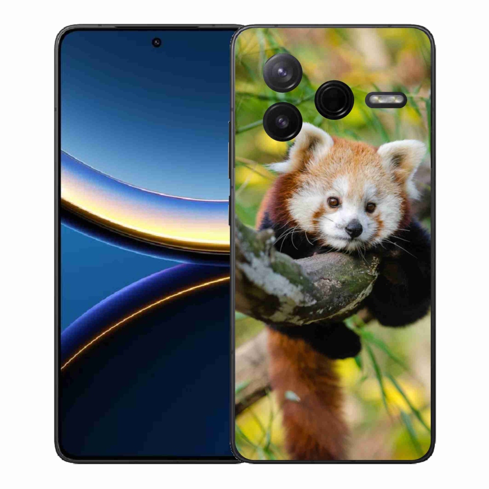 Gelový kryt mmCase na Xiaomi Poco F7 Pro - panda červená