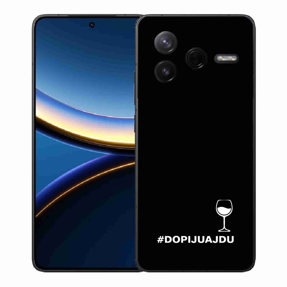 Gelový kryt mmCase na Xiaomi Poco F7 Pro - vinný motiv černé pozadí