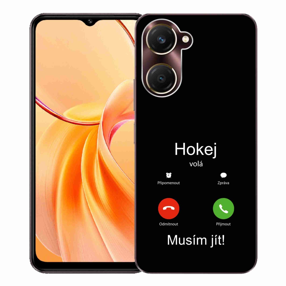 Gelový kryt mmCase na Vivo Y28s 5G - hokej volá černé pozadí