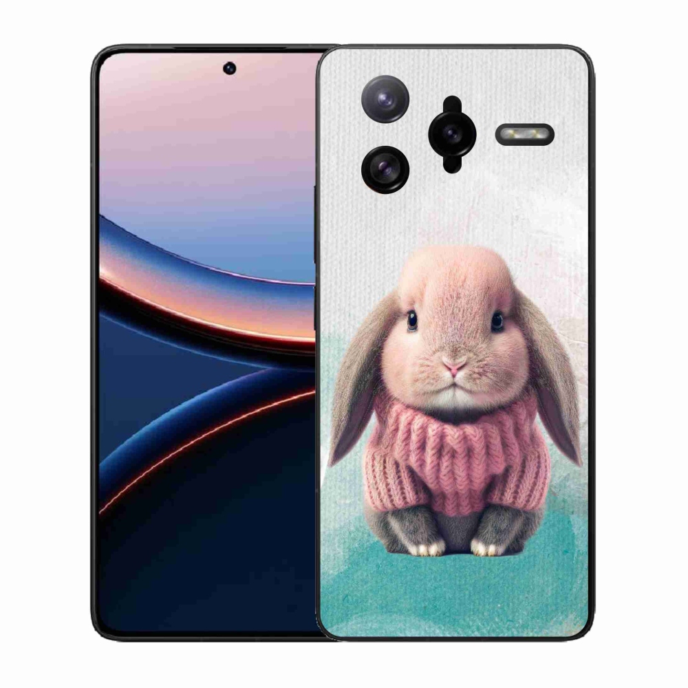 Gelový kryt mmCase na Xiaomi Poco F7 Ultra - králíček ve svetru