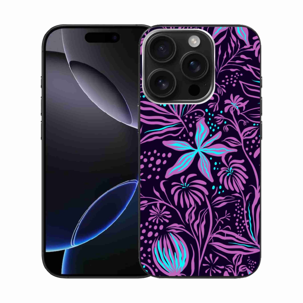 Gelový kryt mmCase na iPhone 16 Pro - květiny 2
