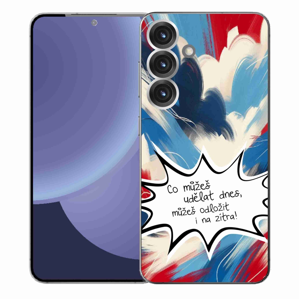 Gelový kryt mmCase na Samsung Galaxy S25+ - vtipný text 9 bílé pozadí