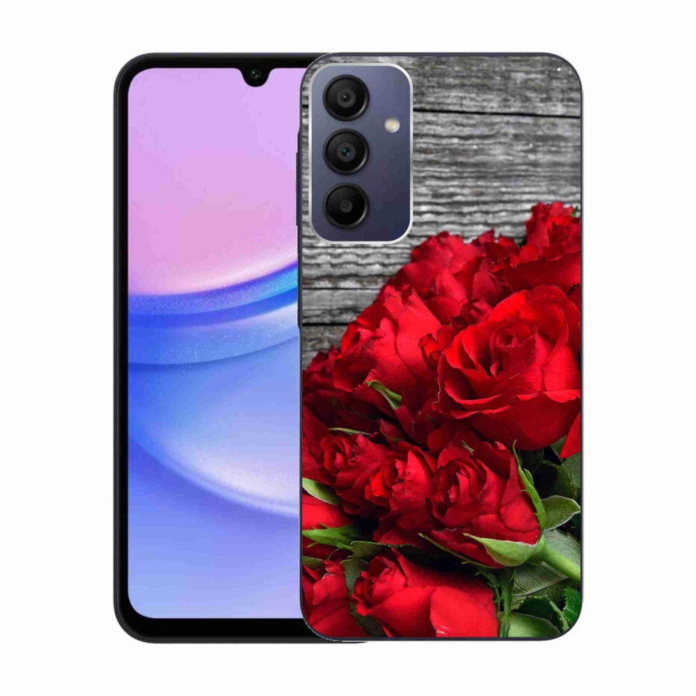 Gelový kryt mmCase na Samsung Galaxy A15 4G/5G - červené růže