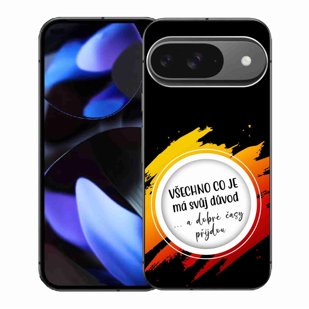 Gelový kryt mmCase na Google Pixel 9/9 Pro - citát 3 černé pozadí