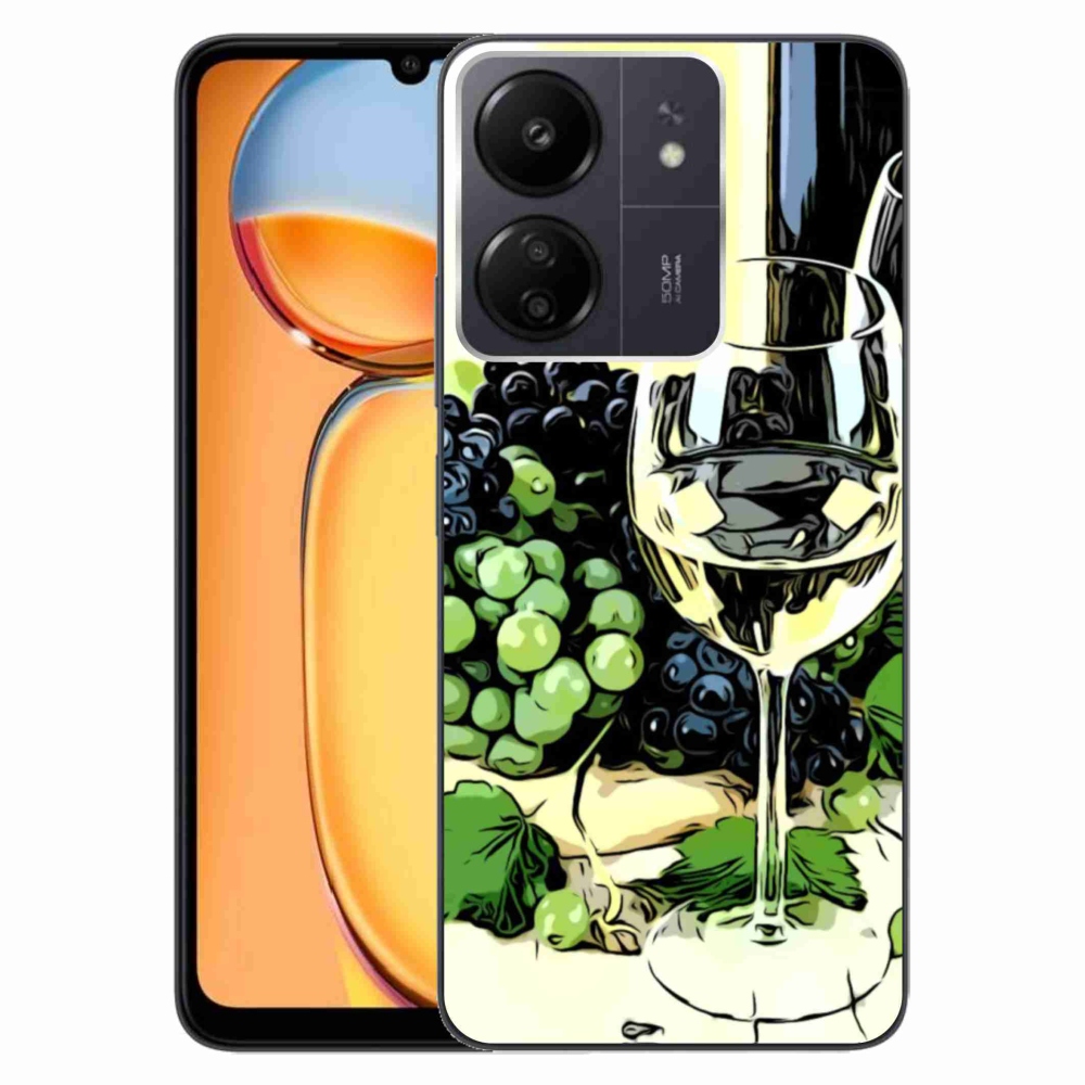 Gelový kryt mmCase na Xiaomi Poco C65/Redmi 13C - sklenka vína