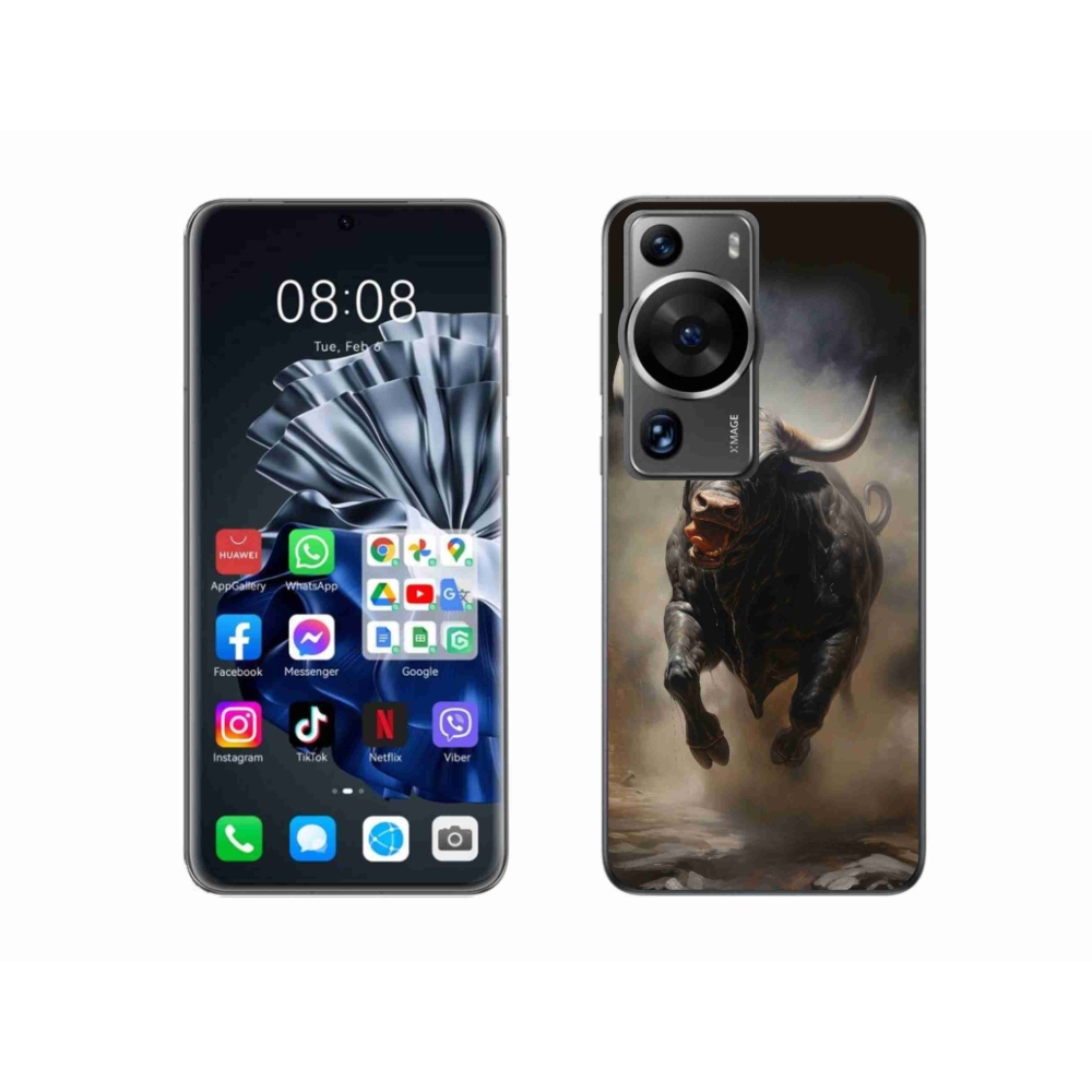 Gelový kryt mmCase na Huawei P60 Pro - rozzuřený býk