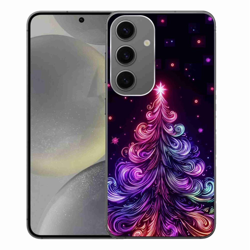 Gelový kryt mmCase na Samsung Galaxy S24+ - neonový vánoční stromek 1