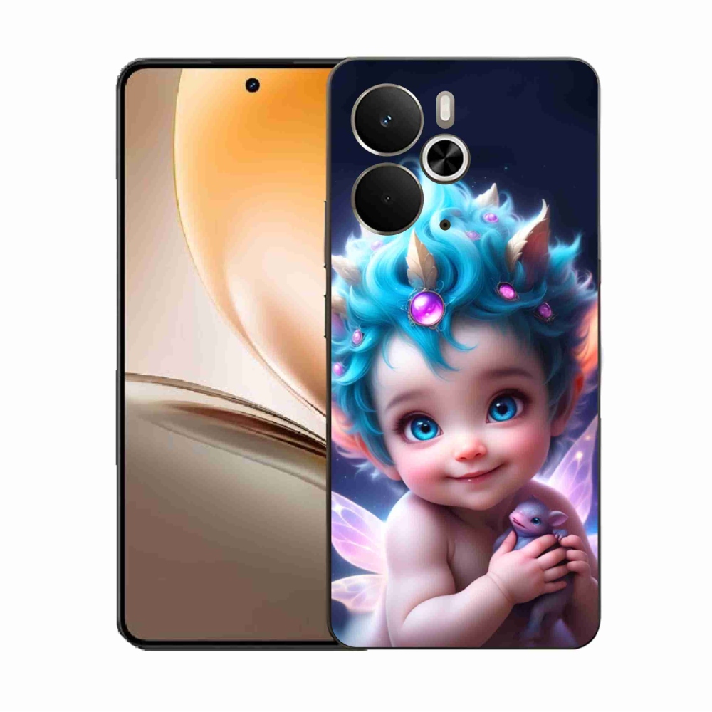 Gelový kryt mmCase na Realme 14 5G - dítě s motýlími křídly