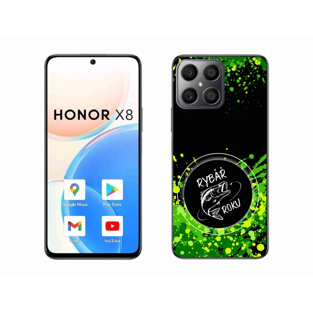 Gelový kryt mmCase na Honor X8 4G - rybář roku černé pozadí