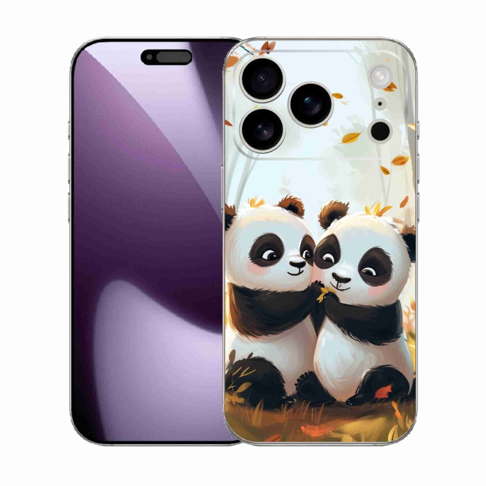 Gelový kryt mmCase na iPhone 17 Pro - pandy