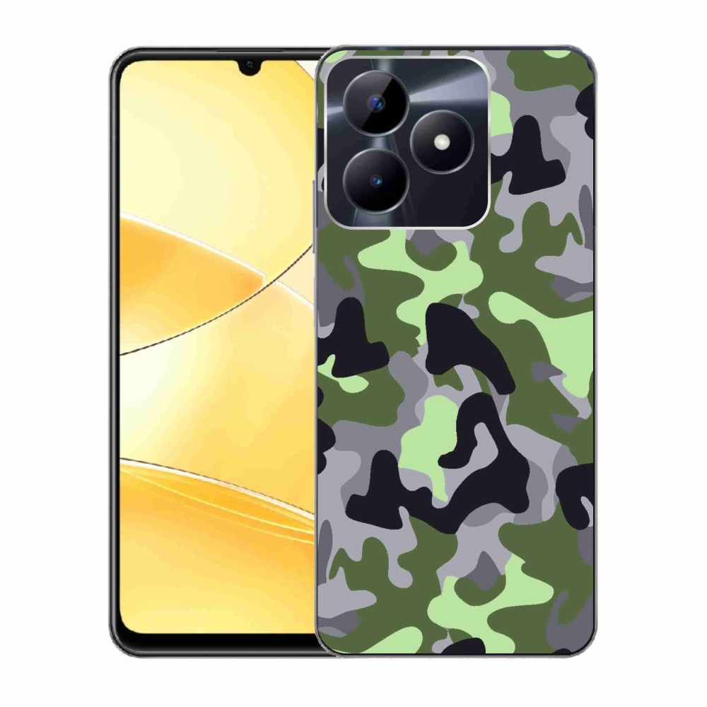 Gelový kryt mmCase na Realme C51/C53 - maskáčový vzor 7