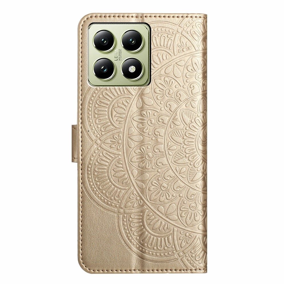 Mandala knížkové pouzdro na Xiaomi 15T Pro - zlaté