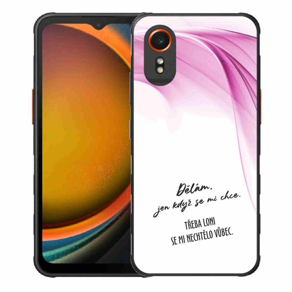 Gelový kryt mmCase na Samsung Galaxy Xcover 7 - vtipný text 12 bílé pozadí