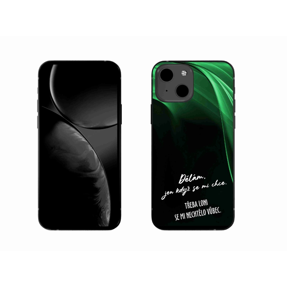 Gelový kryt mmCase na iPhone 13 6.1 - vtipný text 12 černé pozadí