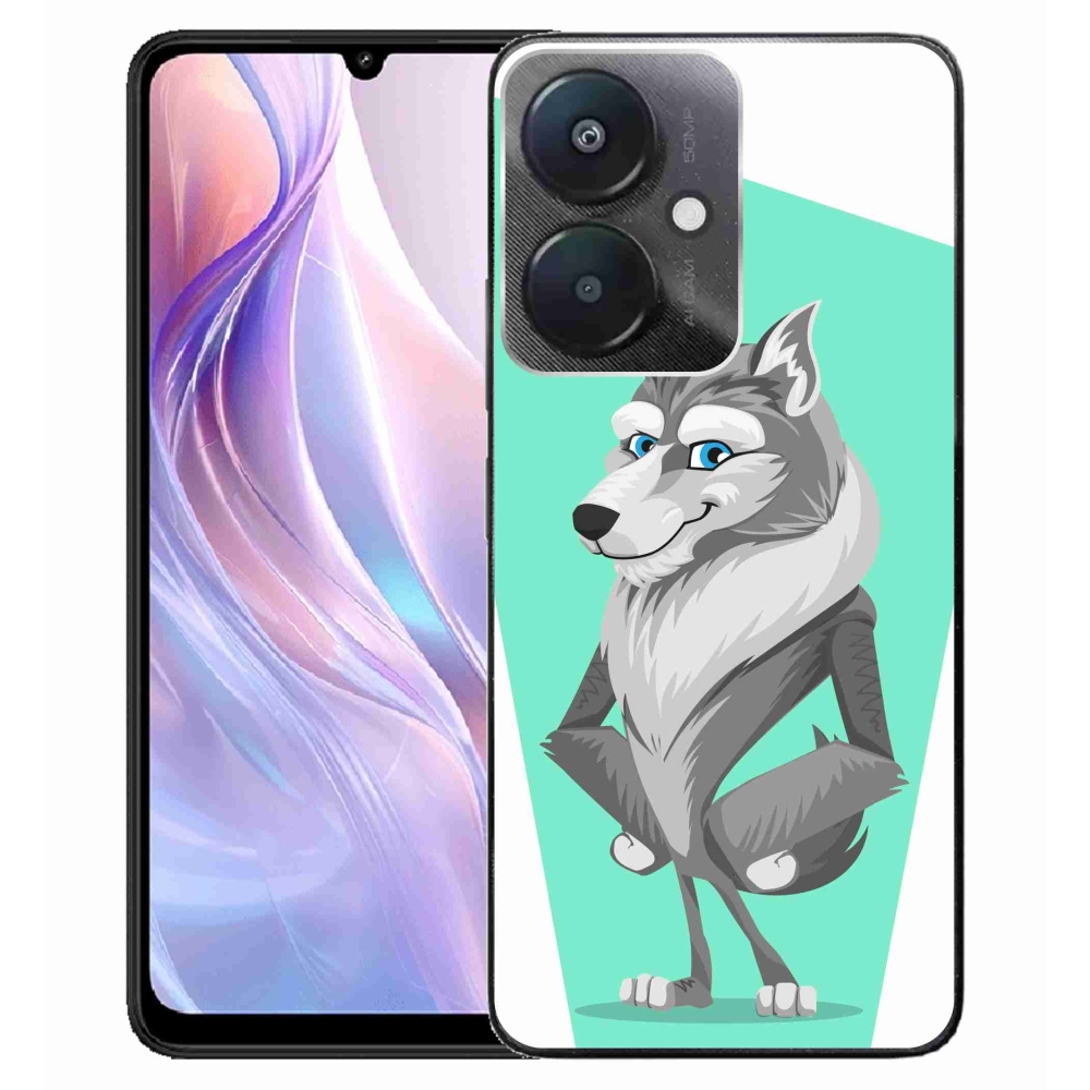 Gelový kryt mmCase na Xiaomi Redmi 13C 5G - kreslený vlk