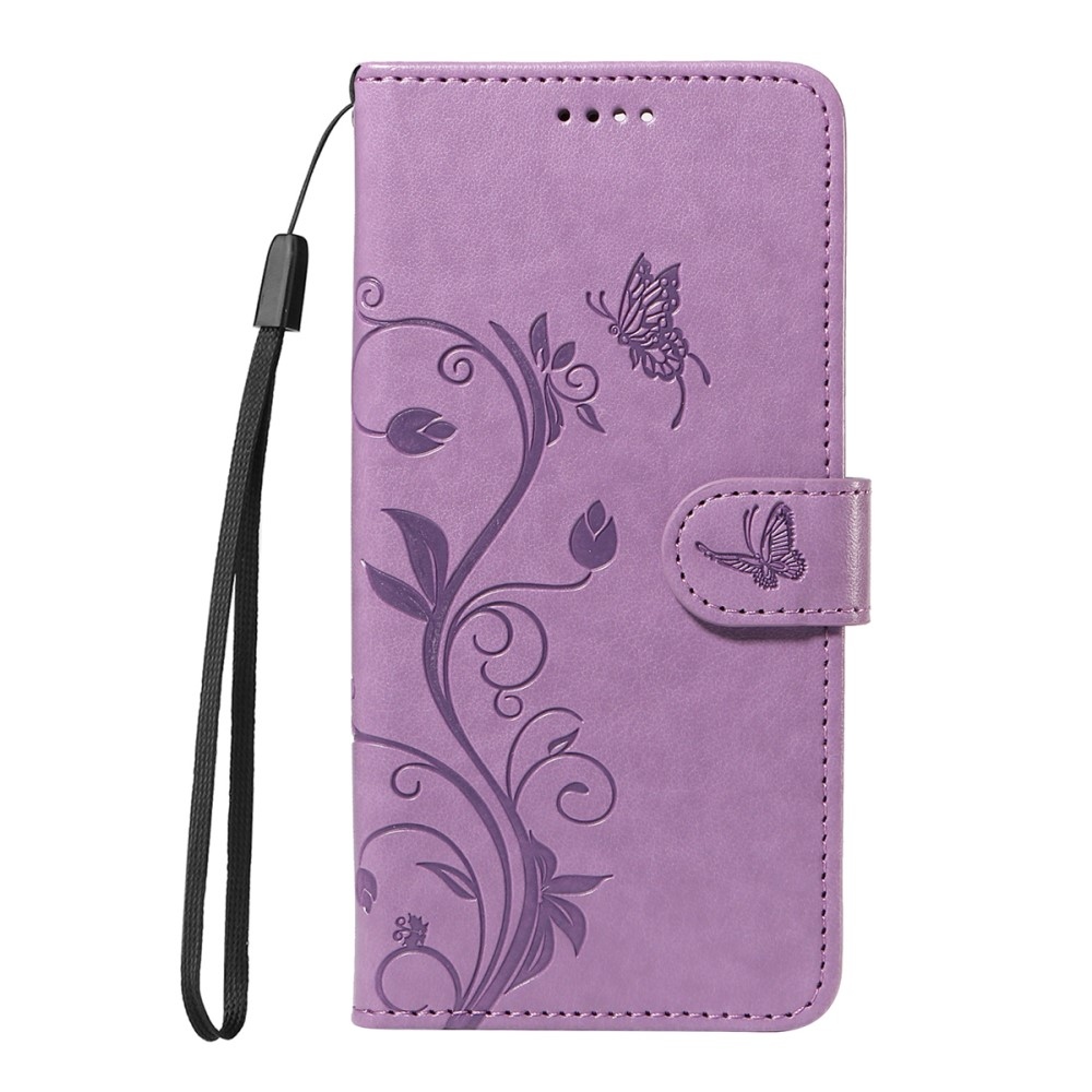 Flowers knížkové pouzdro na Xiaomi Redmi A5 (173.45x79.35x8.45mm) - světlefialové