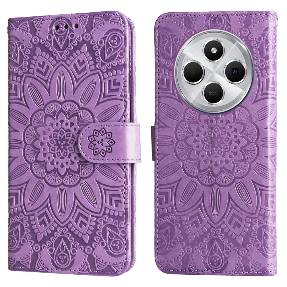Sunflower knížkové pouzdro na Xiaomi Redmi 14C/Poco C75 - fialové