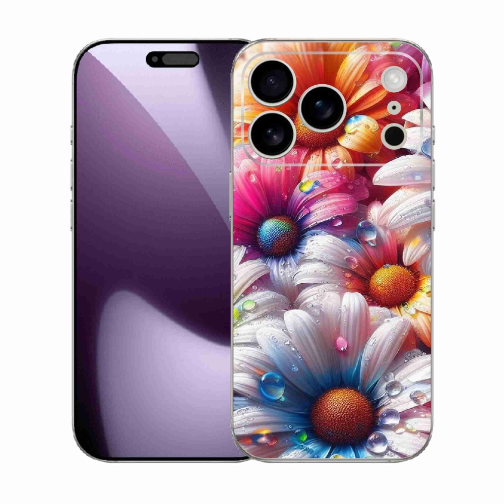 Gelový kryt mmCase na iPhone 17 Pro - barevné kopretiny