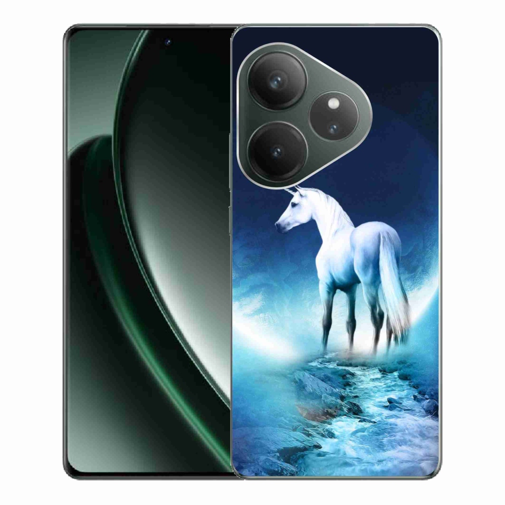 Gelový kryt mmCase na Realme GT 6 5G/GT 6T 5G - bílý jednorožec