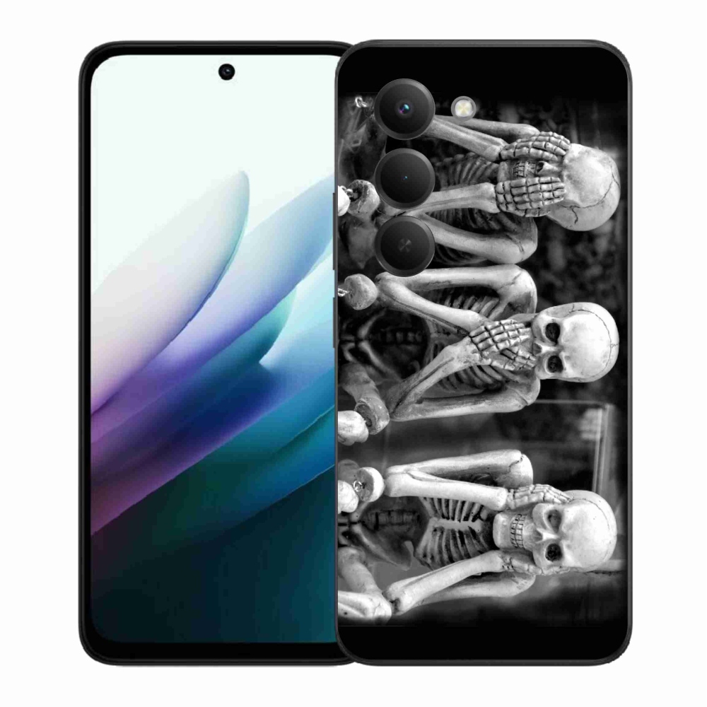Gelový kryt mmCase na Xiaomi Redmi 15 4G/5G (171mm) - kostlivci