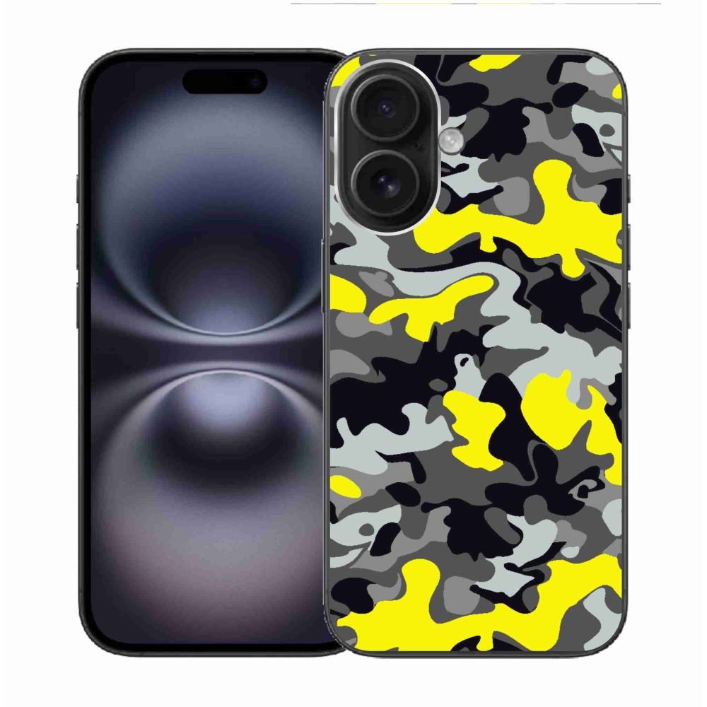 Gelový kryt mmCase na iPhone 16 - maskáčový vzor 6