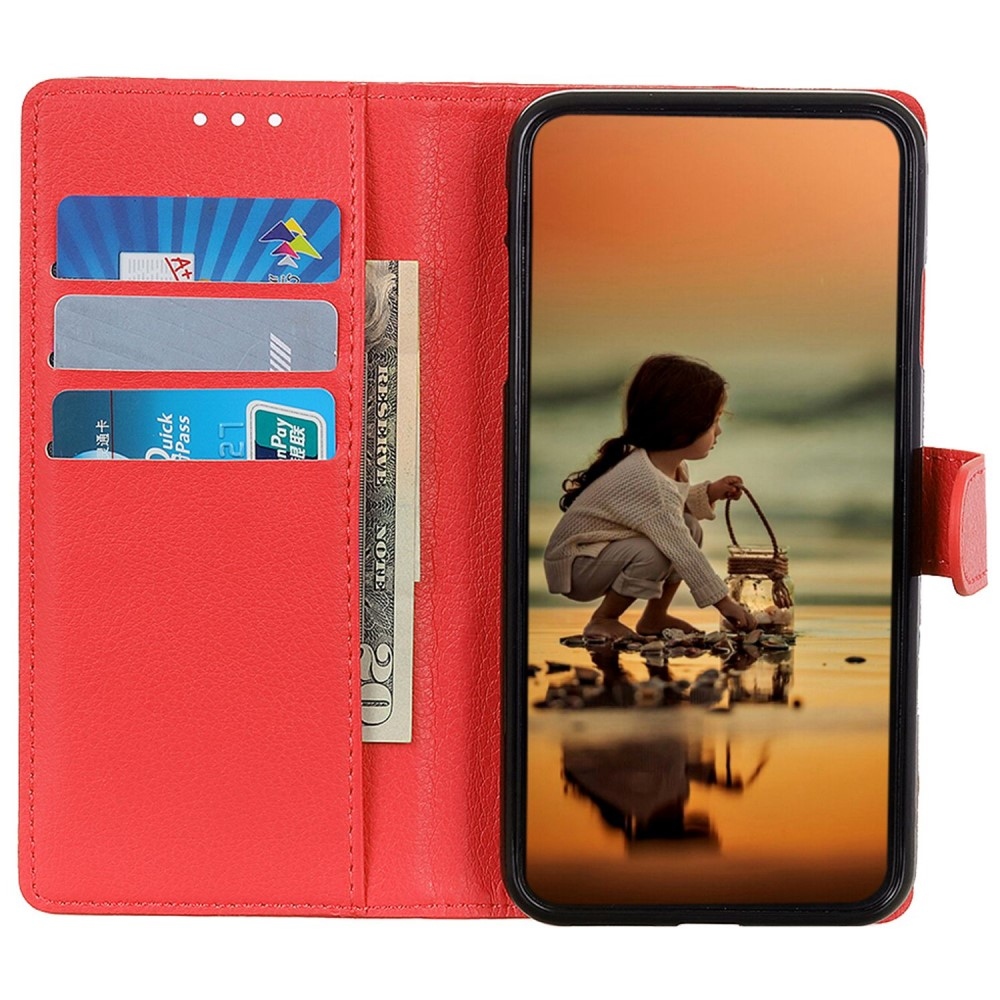 Litchie knížkové pouzdro na Xiaomi Poco C65/Redmi 13C 4G/5G - červené