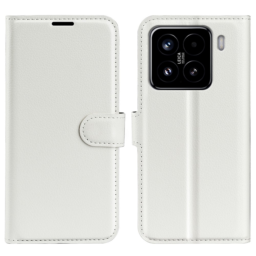 Litchi knížkové pouzdro na Xiaomi 15 - bílé