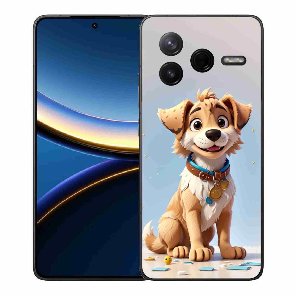Gelový kryt mmCase na Xiaomi Poco F7 Pro - kreslené štěně