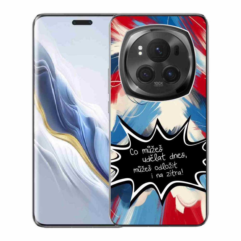 Gelový kryt mmCase na Honor Magic 6 Pro 5G - vtipný text 9 černé pozadí