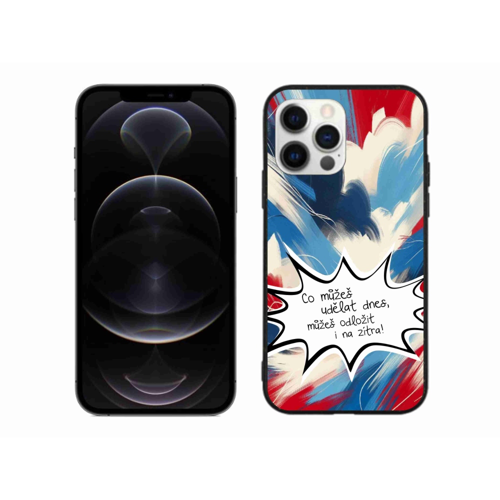 Gelový kryt mmCase na iPhone 12 Pro Max - vtipný text 9 bílé pozadí